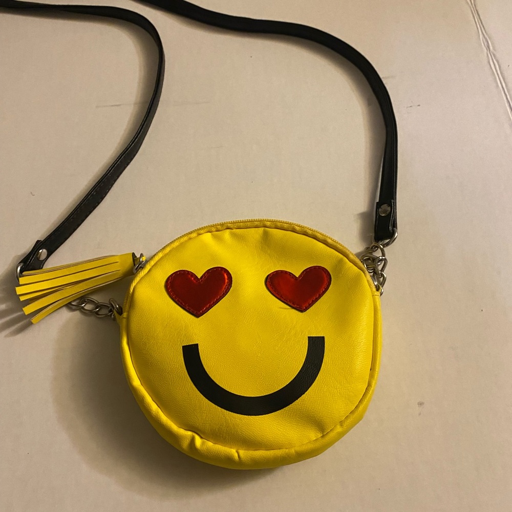 Love emoji purse/ hand bag with strap